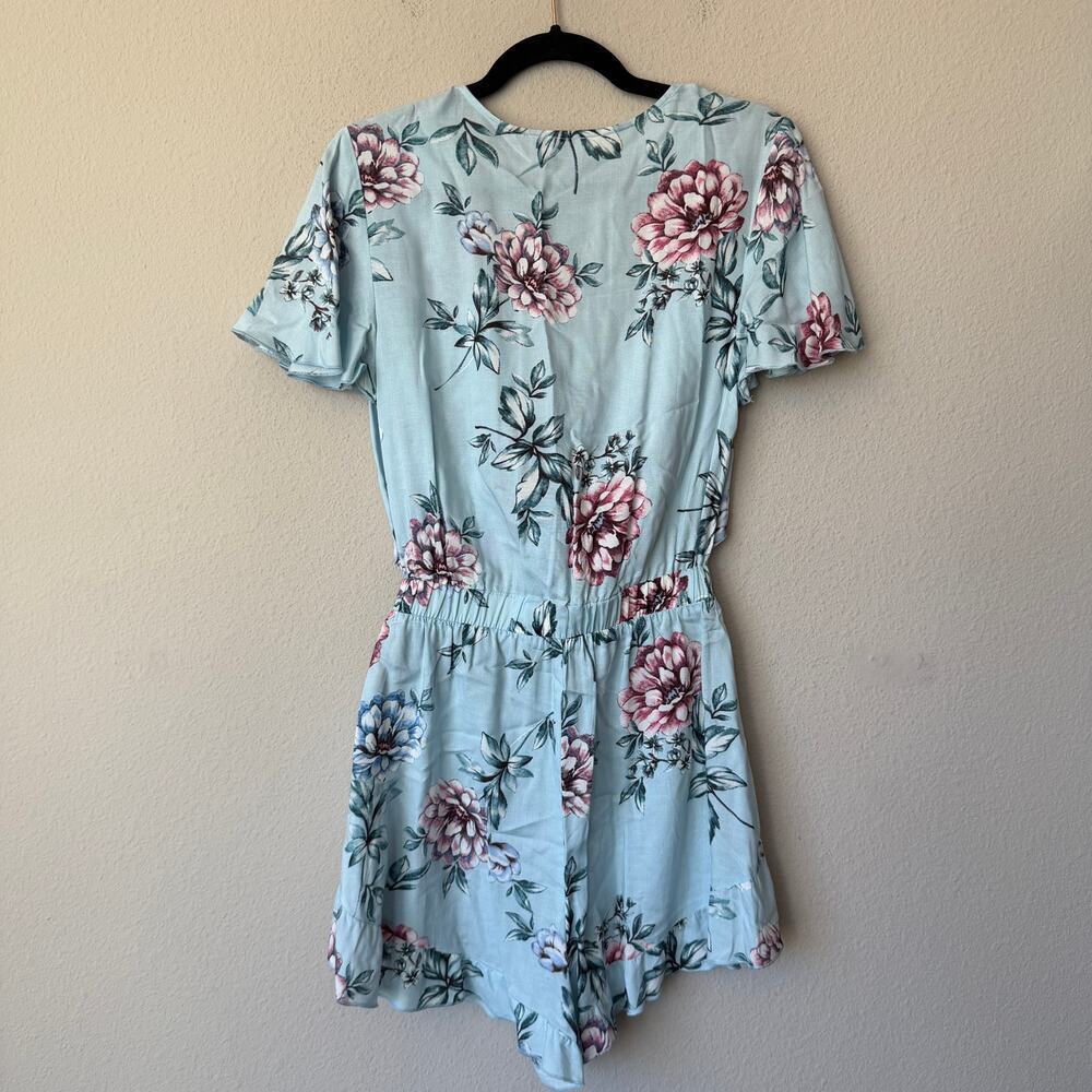 Show Me Your Mumu Riviera Tie Front Romper in Wildflower Breeze Size S - Picture 3 of 5